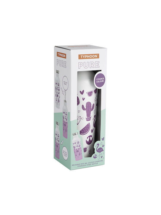 Typhoon Emoji-Colour Change Typhoon Wasserflasche Rostfreier Stahl 800ml Weiß