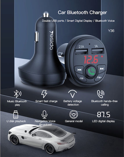 Yesido FM Transmitter Autovehicul Y36 cu USB