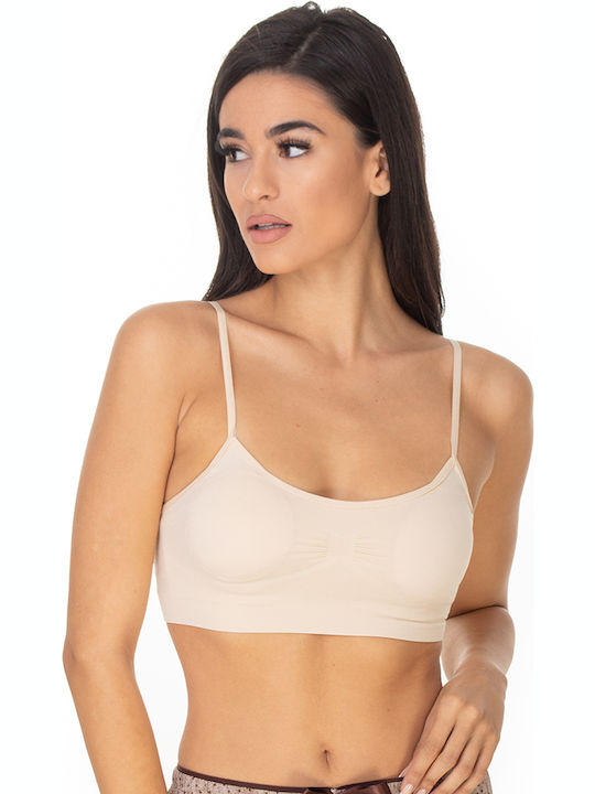 Women's Sports Bra without Padding Beige