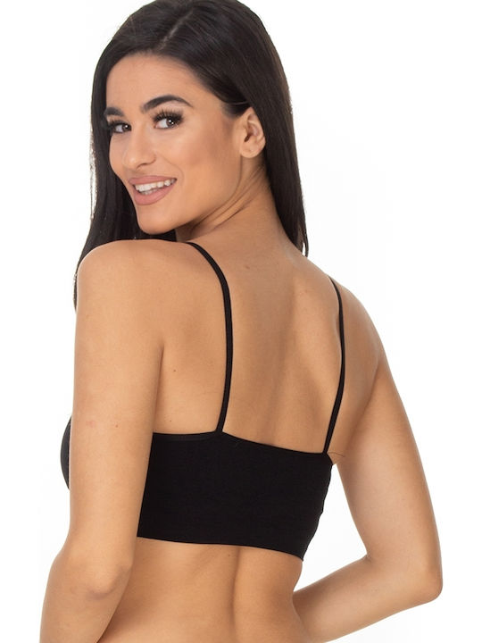 Comfort Women's Sports Bra without Padding Black