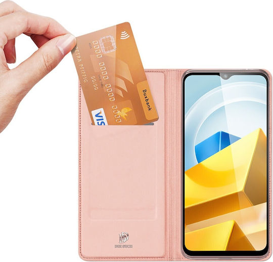 Dux Ducis Skin Pro Book Δερματίνης Ροζ (Poco M5)