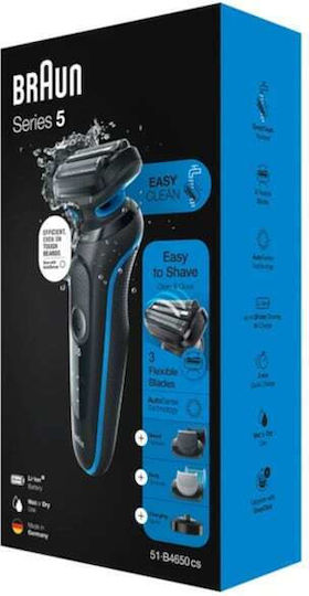 Braun Series 5 51-B4650CS Foil Aparat de Ras Electric Față Reîncărcabil