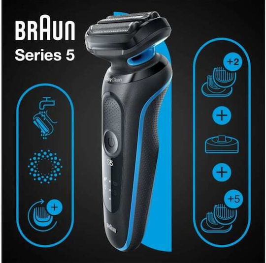 Braun Series 5 51-B4650CS Foil Aparat de Ras Electric Față Reîncărcabil