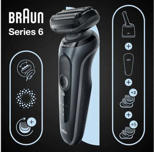 Braun Series 6 61-N7650CC Foil Ξυριστική Μηχανή Προσώπου Επαναφορτιζόμενη