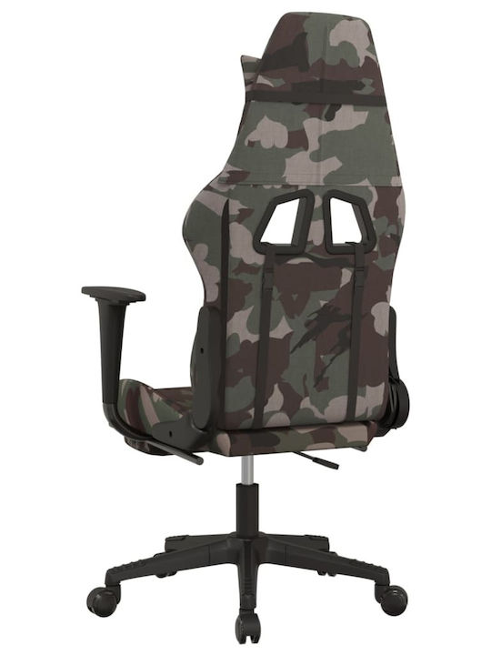 vidaXL 345510 Υφασμάτινη Καρέκλα Gaming με Υποπόδιο Black Camo