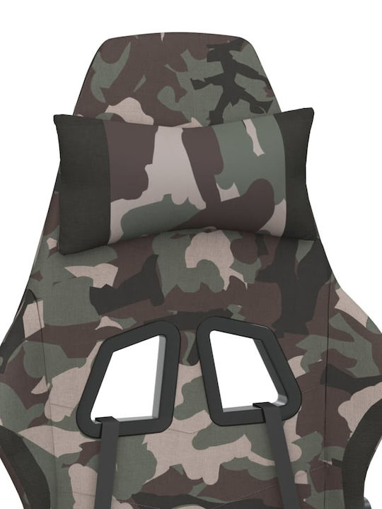 vidaXL 345510 Υφασμάτινη Καρέκλα Gaming με Υποπόδιο Black Camo