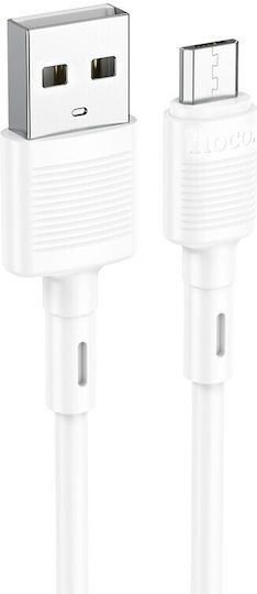 Hoco X83 Victory Regular USB 2.0 to micro USB Cable Λευκό 1m