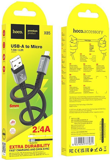 Hoco X85 Strength 1m Regular USB 2.0 to micro USB Cable