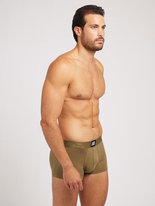 Guess Herren Boxershorts Olive/Black mit Mustern 3Packung