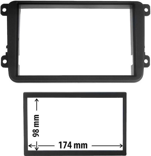 Phonocar DIN Fascia Panels 2 Din for Seat-Skoda-Vw Black for Mercedes-Benz V Seat Altea Skoda Fabia Volkswagen Beetle (New)