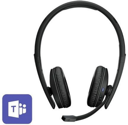 Epos Adapt 261 Binaural Drahtlos Auf dem Ohr Multimedia-Headsets mit Mikrofon und Verbindung Bluetooth / USB-C in Schwarz Farbe