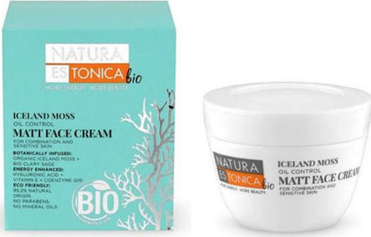 Natura Estonica Iceland Moss 24-часов Хидратиращ Крем за Лице против Акне с Хиалуронова Киселина 50ml