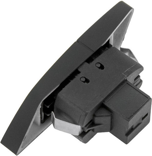 NTY Car Door Lock Switch for Audi A6 C6 11/2006+ Black