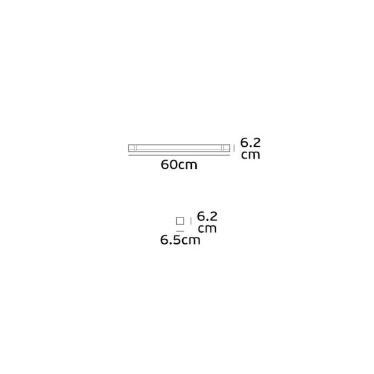 VK Lighting Lichtleiste Außenbereich mit integriertem LED 24W 60cm