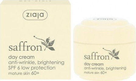 Ziaja Saffron Αντιγηραντική Κρέμα Προσώπου Ημέρας με SPF6, Κολλαγόνο & Πεπτίδια 50ml
