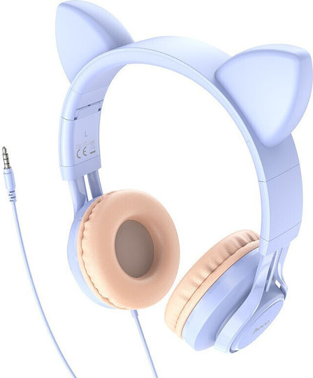 Hoco W36 Wireless / Wired Over Ear Headphones Light Blue