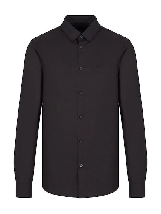 Long-sleeved Cotton Shirt Black