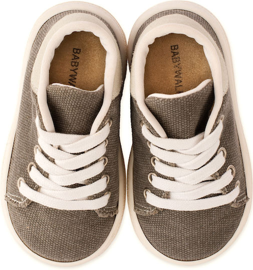 Babywalker Gray Baptism Fabric Sneakers