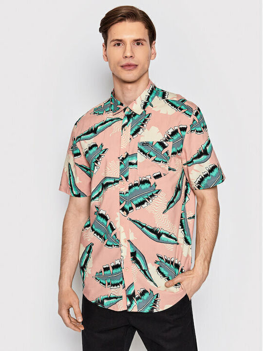 Detoonator Short-sleeved Cotton Shirt Floral Multicolour