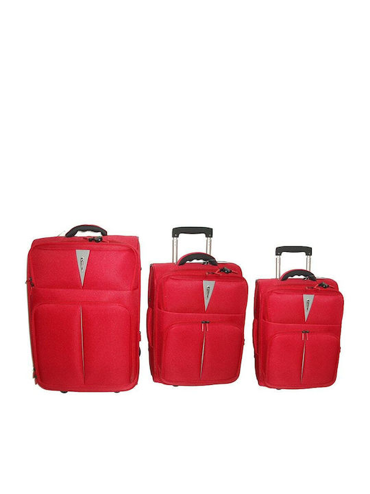 Diplomat The Venice Collection Fabric Suitcases Green Max Height 71cm with 2 Wheels Set of 3