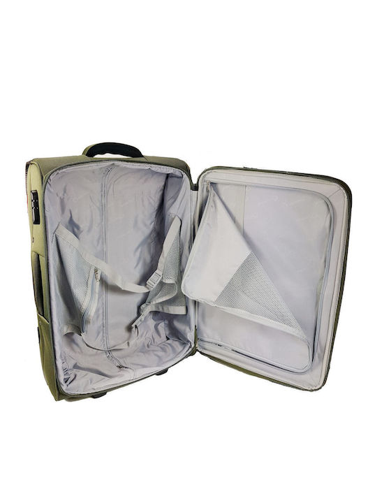 Diplomat The Venice Collection Fabric Suitcases Green Max Height 71cm with 2 Wheels Set of 3