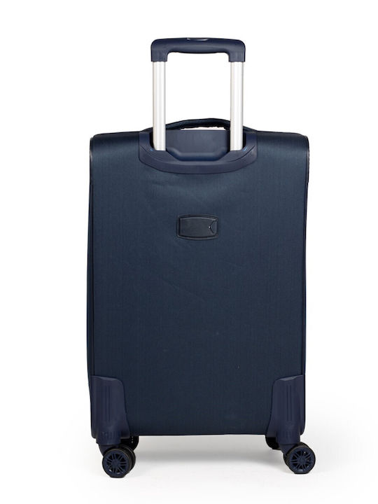 Cardinal 70111 Valiză Mare De Călătorie Din Material Textil Albastră Cu 4 Roți Înălțime 70 Cm