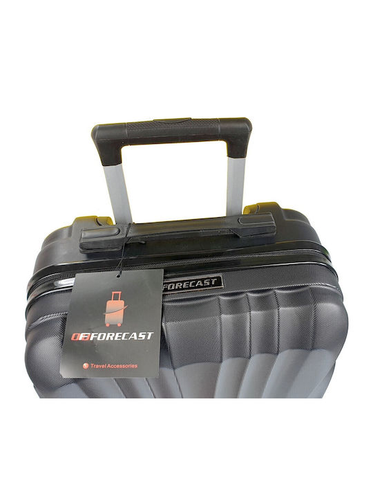 Forecast -20 Cabin Hard Black Suitcase with 4 Wheels Height 55cm