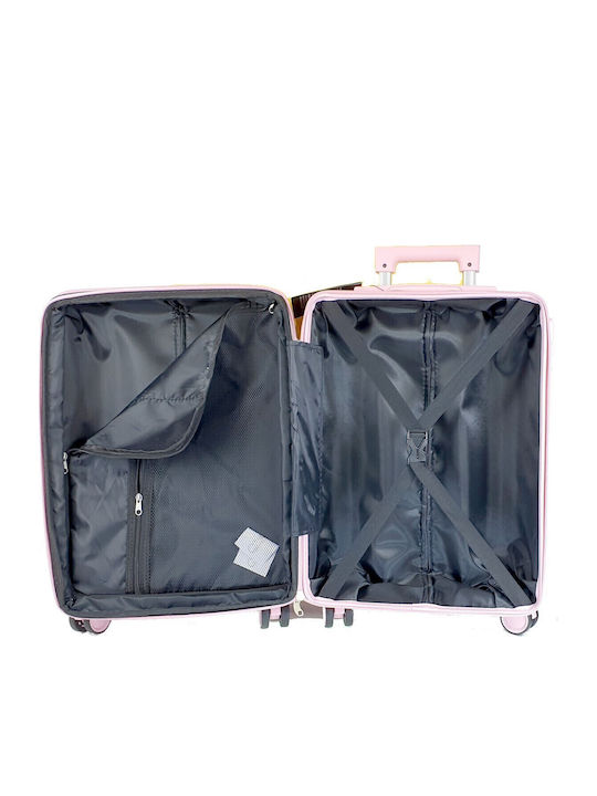 Forecast Cabin Hard Pink Travel Suitcase with 4 Wheels Height 55cm
