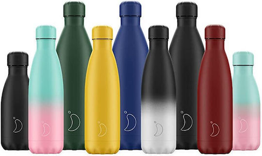 Chilly's Monochrome Μπουκάλι Θερμός Ανοξείδωτο BPA Free 500ml All Matte Red