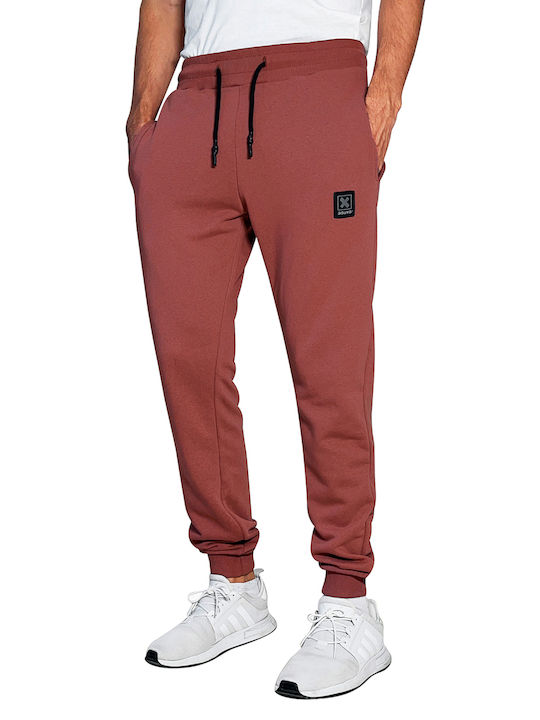 3Guys Men's Sweatpants with Rubber Brown