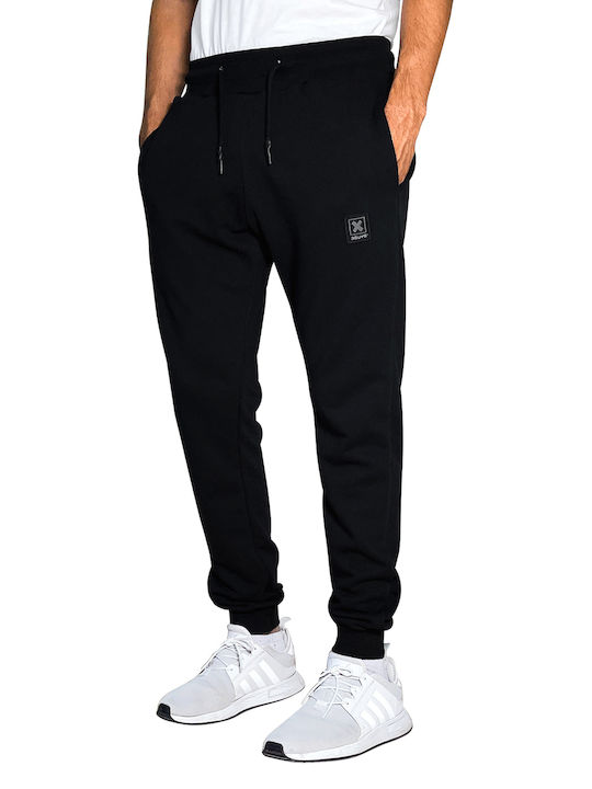 3Guys Sean Men's Sweatpants with Rubber Black