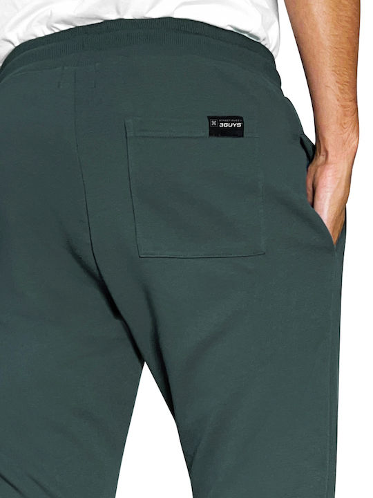 3Guys Sean Men's Sweatpants with Rubber Green