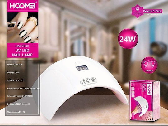 Hoomei Nail Polish Curing Lamp UV / LED 24W White