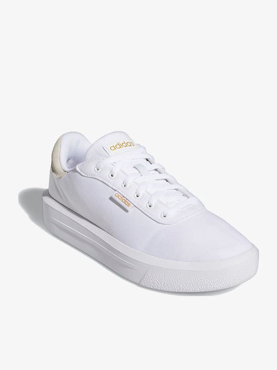 adidas Court Platform CLN Sneakers Cloud White / Gold Metallic / Core Black