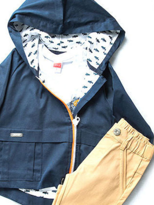 Joyce Kids Set with Pants & Jacket Winter 3pcs Navy Blue