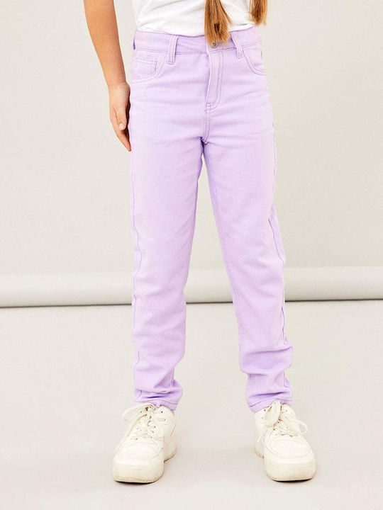 Name It Pantaloni copii din material textil Lila