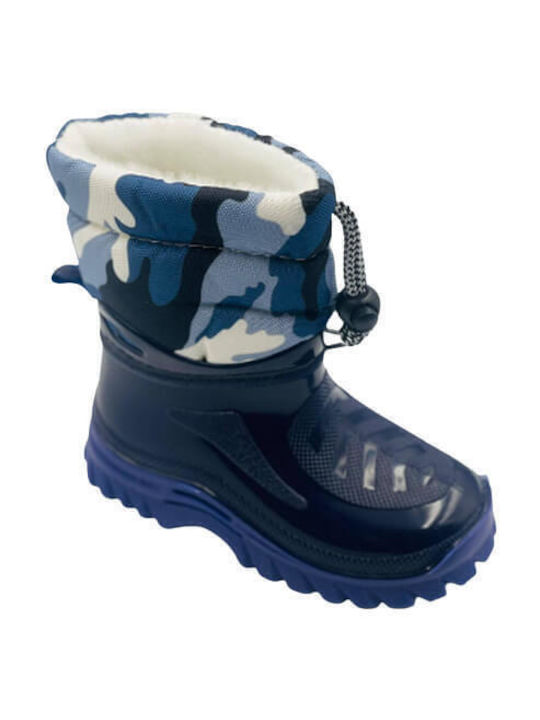 Meridian Shoes Kids Wellies with Internal Lining Blue