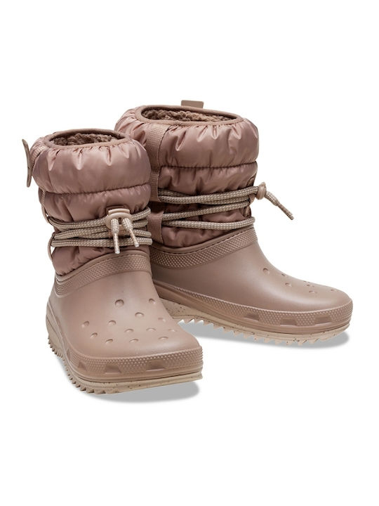Snow Boots with Laces Puff Luxe Beige