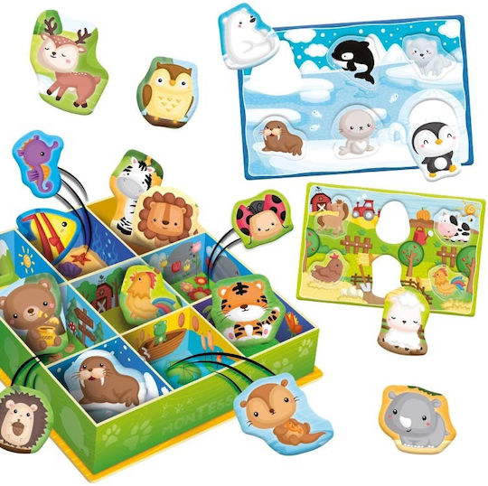 Lisciani Giochi Happy Animals Montessori Educational Game Knowledge for 1-4 Years Old