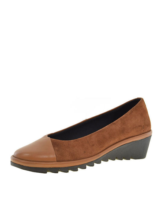 DW21-A206 Wildleder Damen Ballerinas in Tabac Braun Farbe