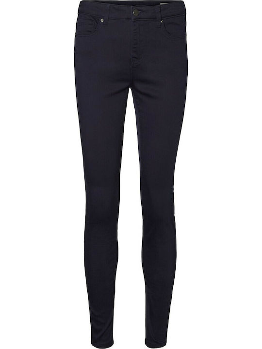Vero Moda High Waist Women's Jean Trousers in Slim Fit Black
