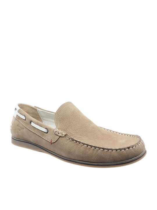 Boxer 21078 Men's Suede Moccasins Brown