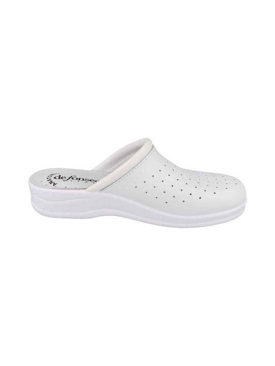 De Fonseca DOCC P W37bx Leather Anatomic Clogs White