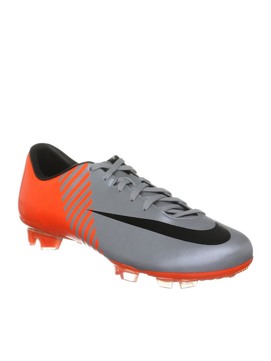 Nike Mercurial Miracle Low Football Shoes FG with Cleats Gray