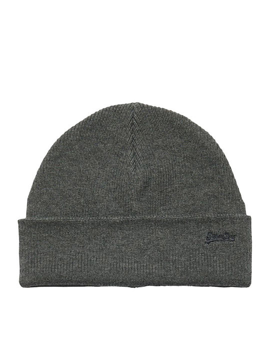 Vintage Logo Classic Beanie Ανδρικός Σκούφος Πλεκτός σε Γκρι χρώμα