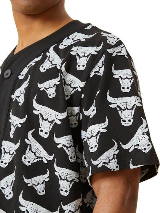 Chicago Bulls Cu mânecă scurtă Bumbac Cămașă Blk