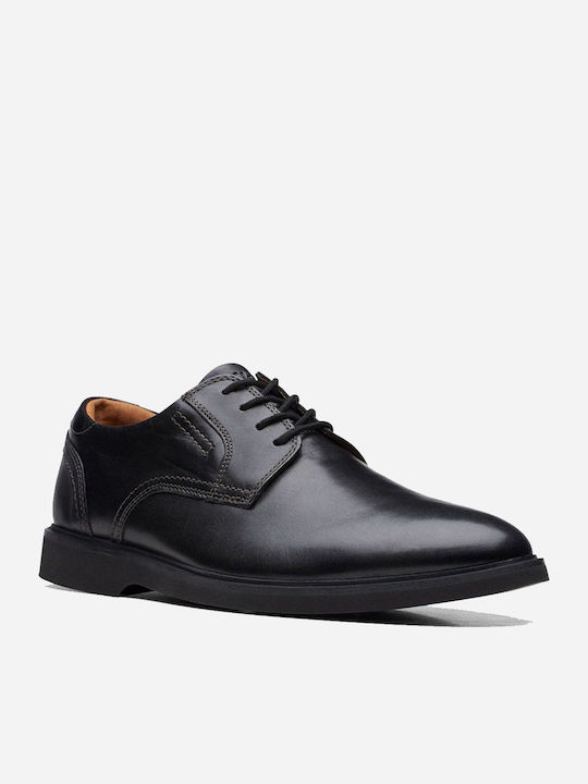 Clarks Malwood Men's Leather Casual Shoes Black