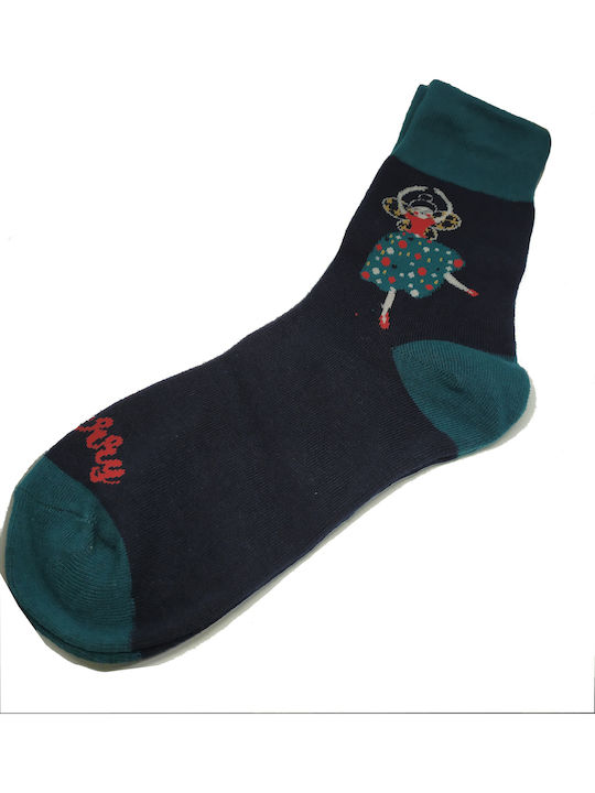 Muydemi Дамски Коледни Чорапи Blue/Green/Red 3Пакет