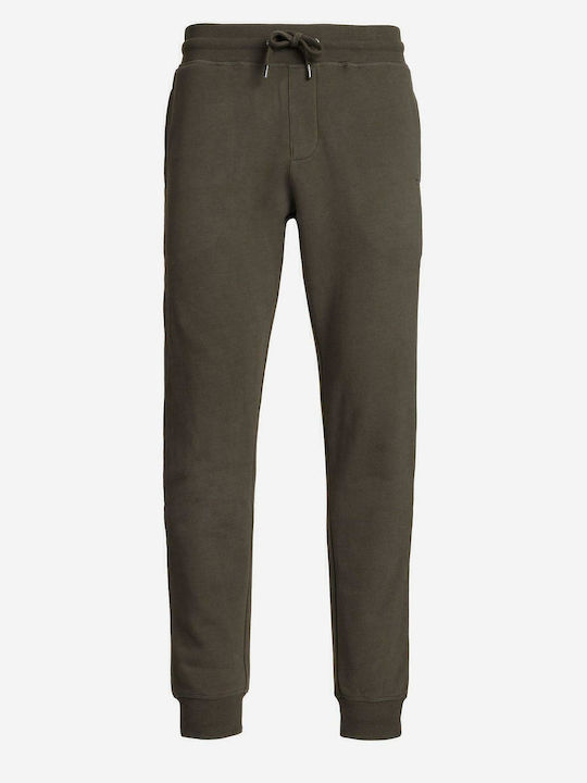 Men's Sweatpants with Rubber Khaki