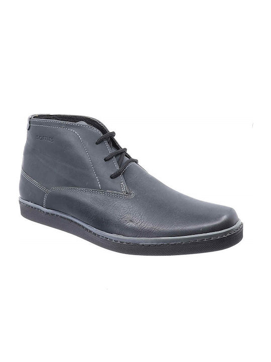 Leder Schwarz Herrenstiefel